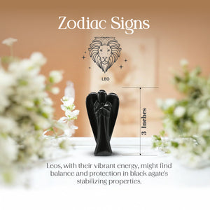 Black Agate Crystal Guardian Angel