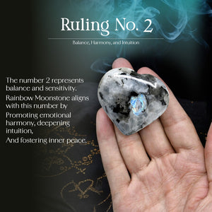 Rainbow Moonstone Puff Heart