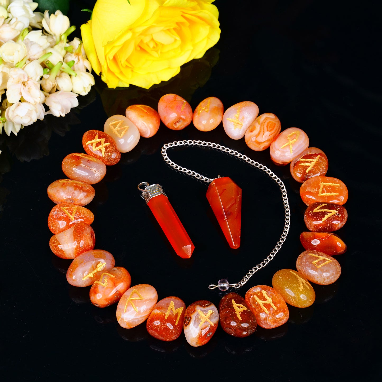 Carnelian Rune Set