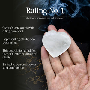 Clear Quartz Puff Heart