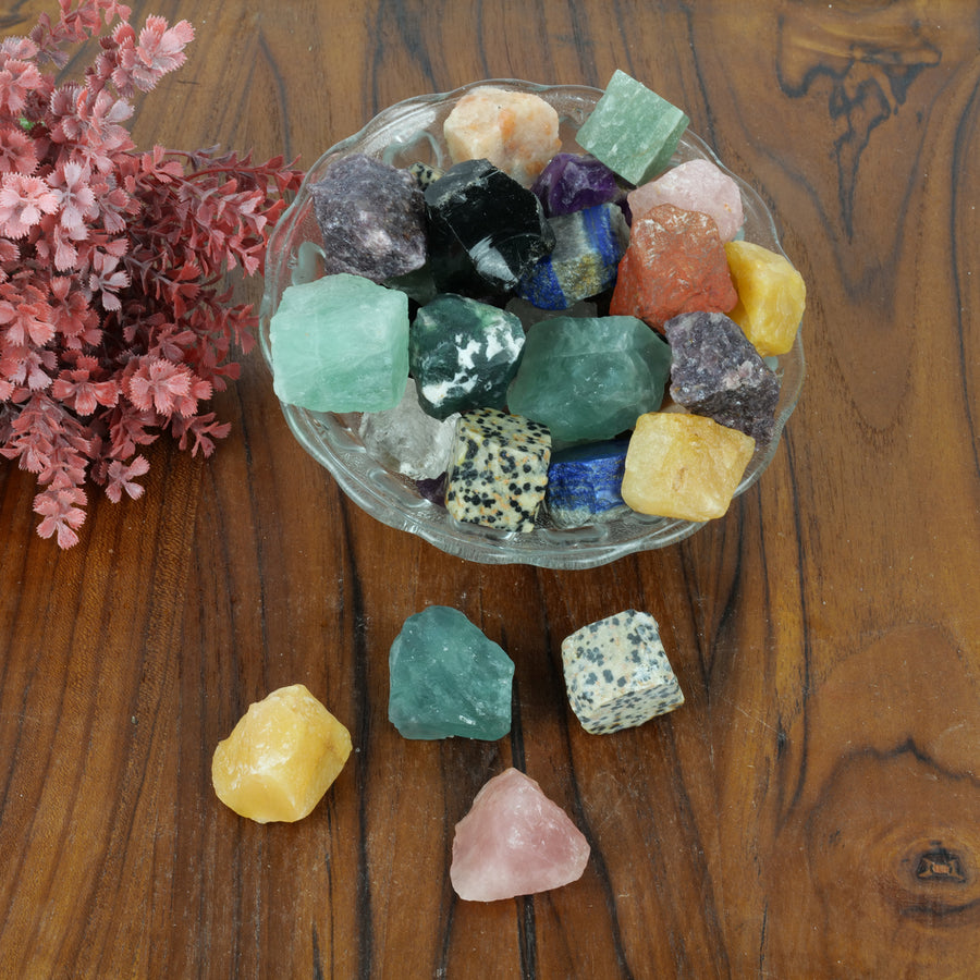 Mix Chakra Rough Crystals for Grounding 1/2 lb