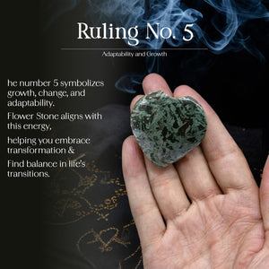 Flower Stone Puff Heart