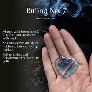 Purple Fluorite Puff Heart