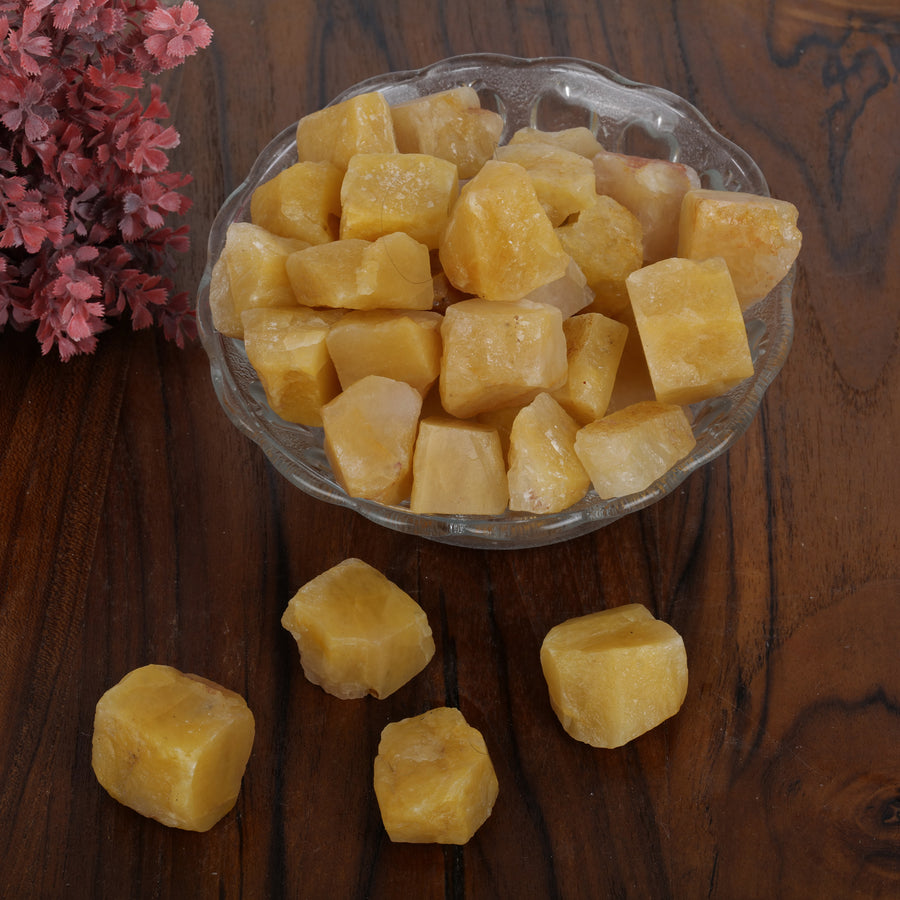 Yellow Aventurine Rough Crystal Stone 1/2 lb