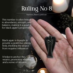 Black Agate Crystal Guardian Angel