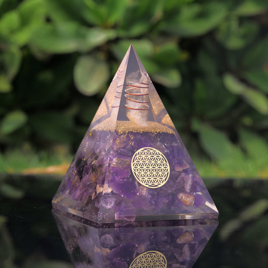 Amethyst Orgonite Pyramid