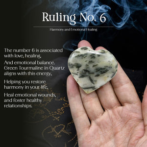 Green Aventurine in Quartz Puff Heart