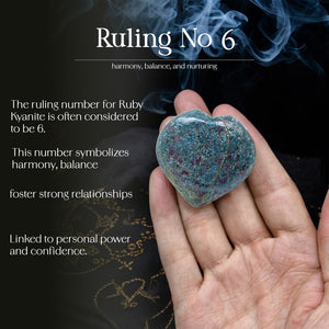 Ruby Kyanite Puff Heart