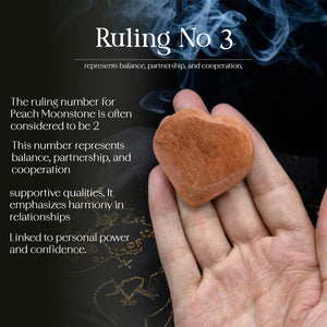 Peach Moonstone Puff Heart