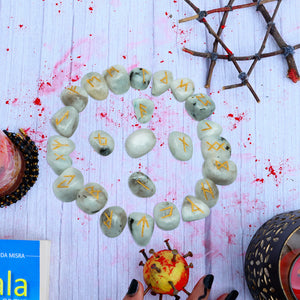 Rainbow Moonstone Norse Runes Crystals
