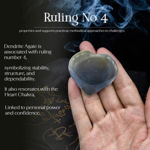 Dendrite Agate Puff Heart