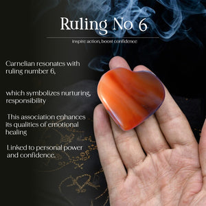 Carnelian Puff Heart