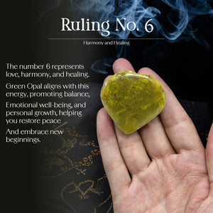 Green Opal Puff Heart