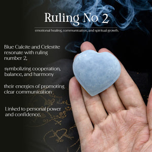 Blue Calcite Celestite Puff Heart
