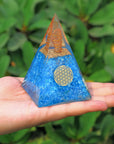 Aquamarine Crystal Orgonite Pyramid
