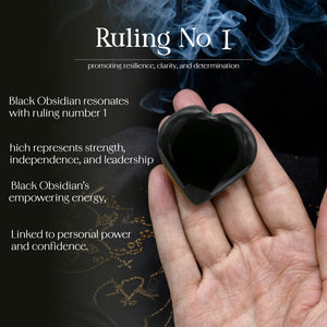 Black Obsidian Puff Heart