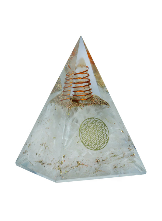 Selenite Orgonite Pyramid