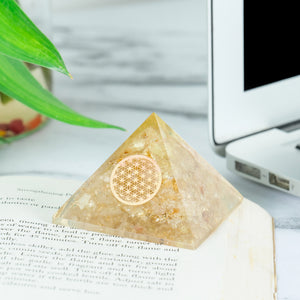 Citrine Orgonite Pyramid