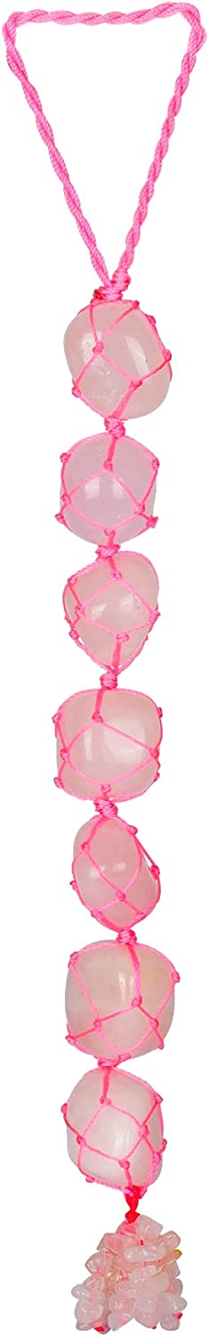 Crystal Hanging Ornaments - Rose Quartz Decor - Halloween Wall Hanging
