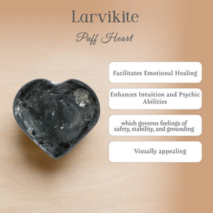 Larvikite Puff Heart