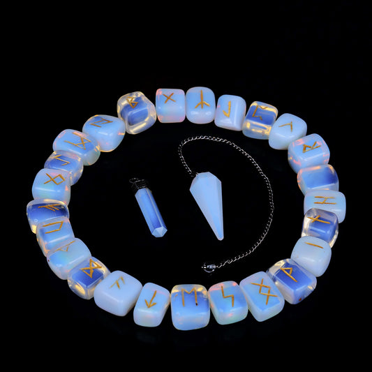 Opalite Rune Crystal Set