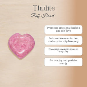 Thulite Puff Heart