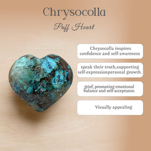 Chrysocolla Puff Heart