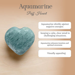 Aquamarine Puff Heart