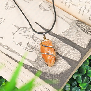 Yellow Aventurine Raw Stone Necklace
