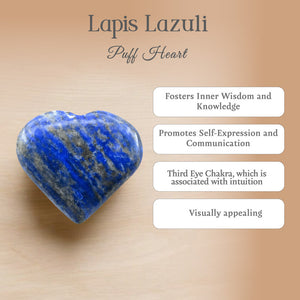 Lapis Lazuli Puff Heart