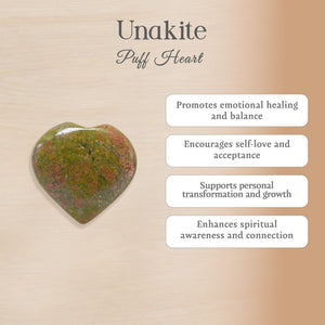Unakite Puff Heart