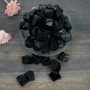 Black Obsidian Natural Rough Stone (1lb Pack)