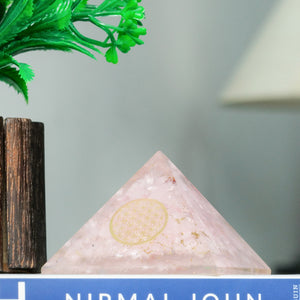 Rose Quartz Crystal Orgone Pyramid