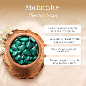 1lb Malachite Tumbled Stone