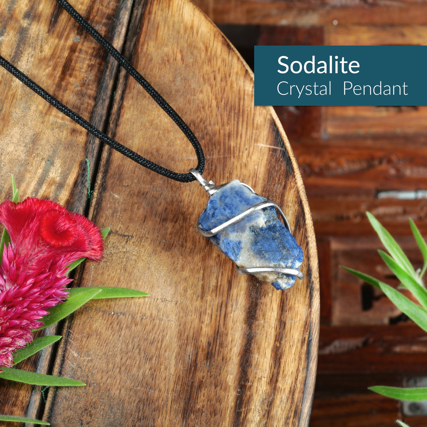 Sodalite Crystal Pendant