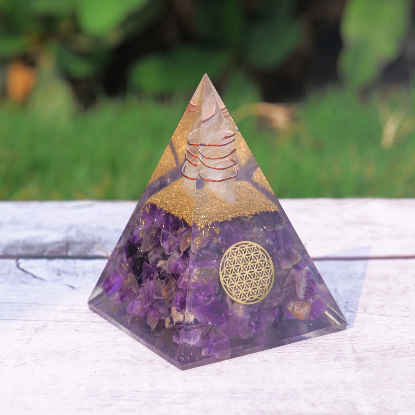 Amethyst Orgonite Pyramid