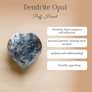 Dendrite Opal Puff Heart