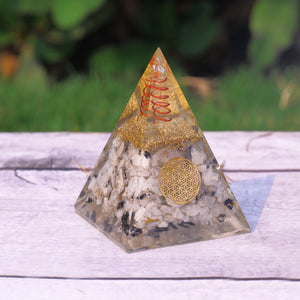 Rainbow Moonstone Orgonite Pyramid