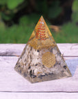 Rainbow Moonstone Orgonite Pyramid Orgone Healing Crystal Pyramid