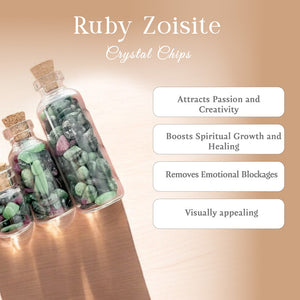Ruby Zoisite Crystal Chips