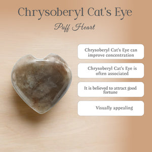 Chrysoberyl Cat’s Eye Puff Heart