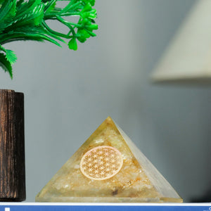 Citrine Orgonite Pyramid
