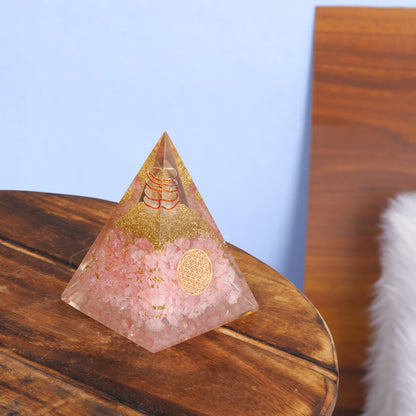 Rose Quartz Orgonite Pyramid