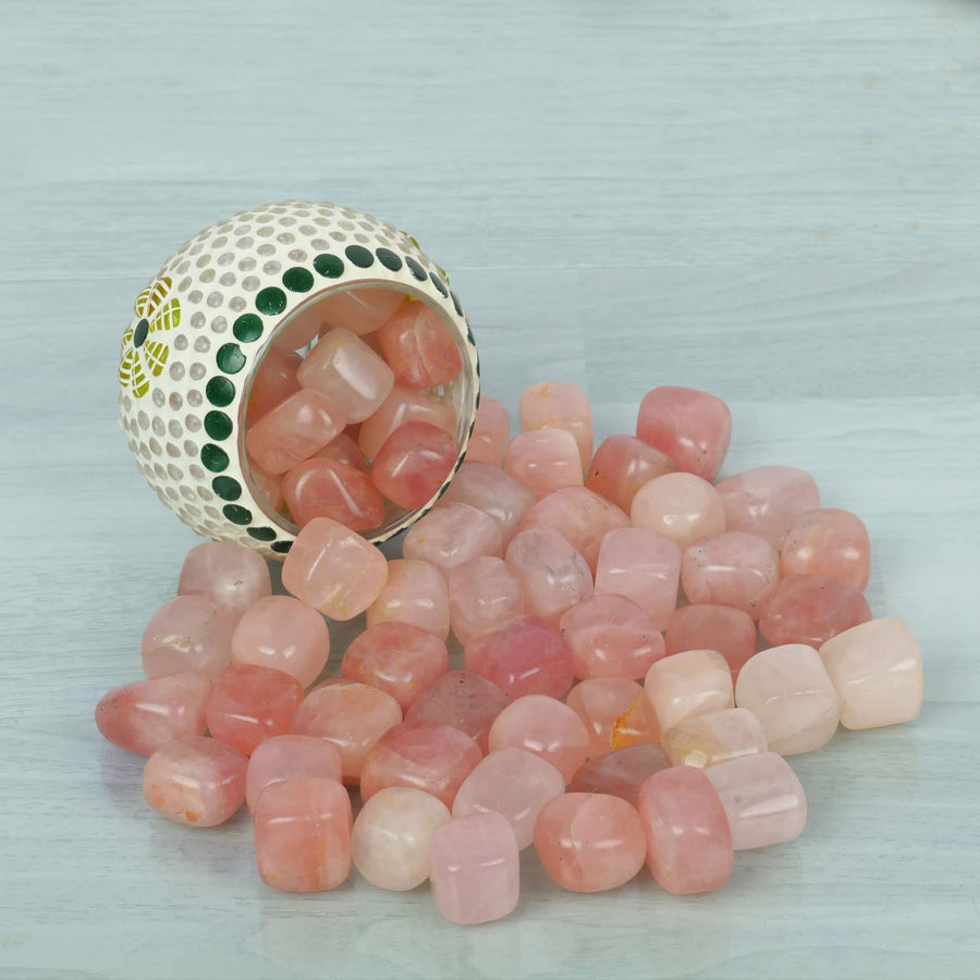 Rose Quartz Crystal for Healing, Tumbled Rose Quartz Gemstones - Orgonitecrystals
