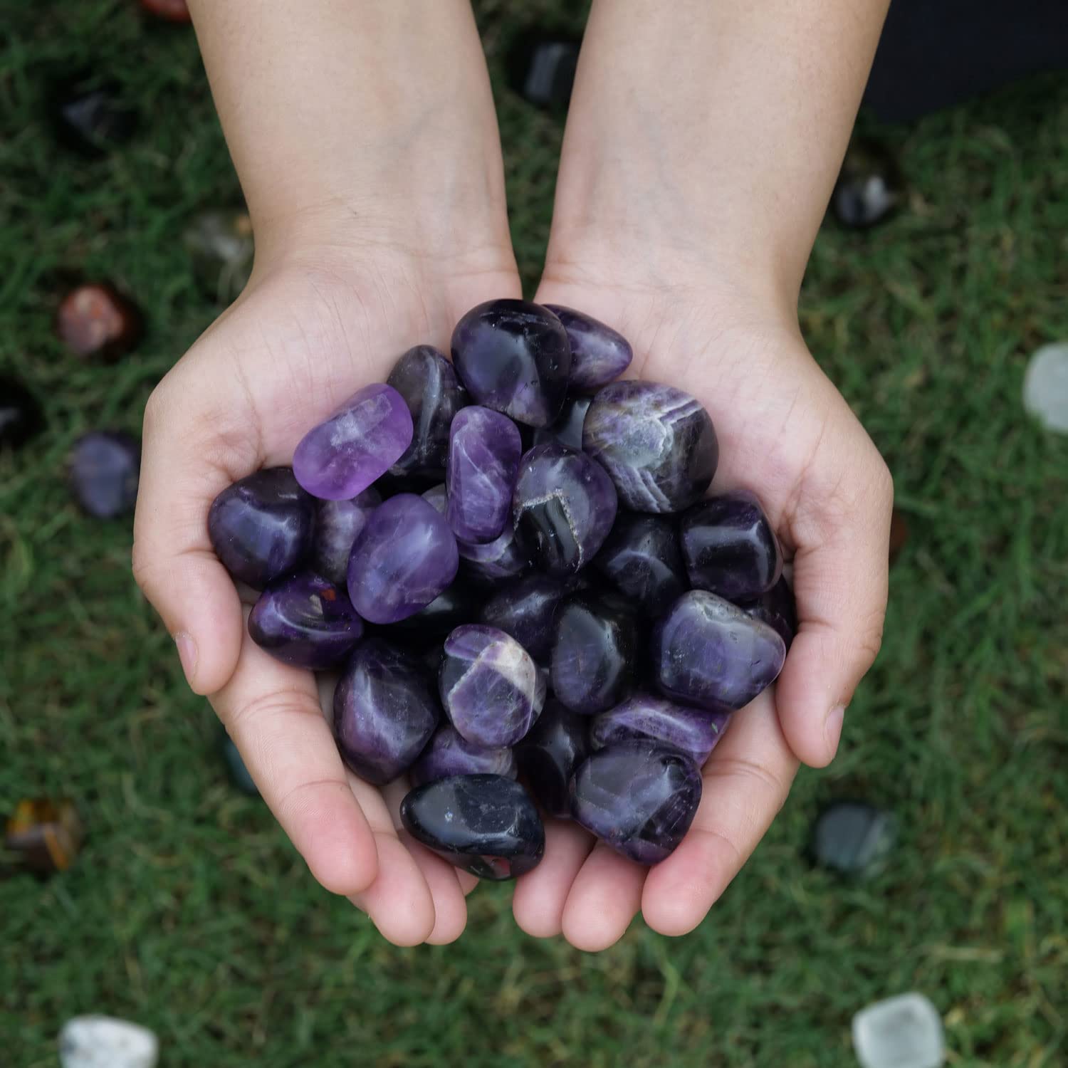 Amethyst Healing Tumbled Stone | Tumbled Amethyst Crystal - Orgonitecrystals