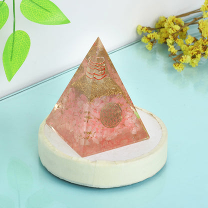 Rose Quartz Orgonite Pyramid