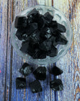 Black Obsidian Natural Rough Stones For Crafts 1 lb