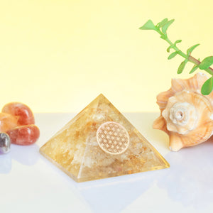 Citrine Orgonite Pyramid