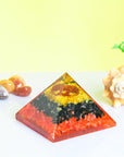 Triple Protection Pyramid Spiritual Orgonite Pyramid For Wealth & Healing