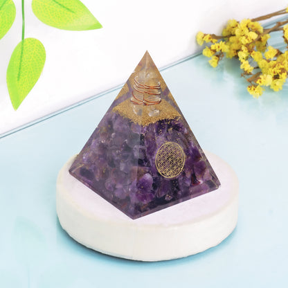 Amethyst Orgonite Pyramid